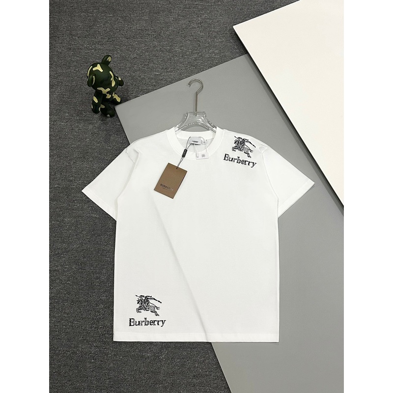 BURBERRY 25SS Early Spring Embroidered Equestrian Crewneck T-Shirt S-XL