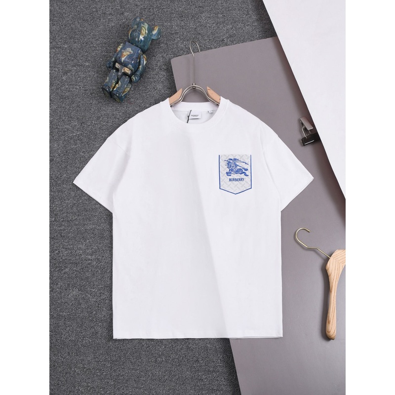 BURBERRY 25SS Equestrian Crest Pocket Embroidered Short-Sleeve T-Shirt XS-L