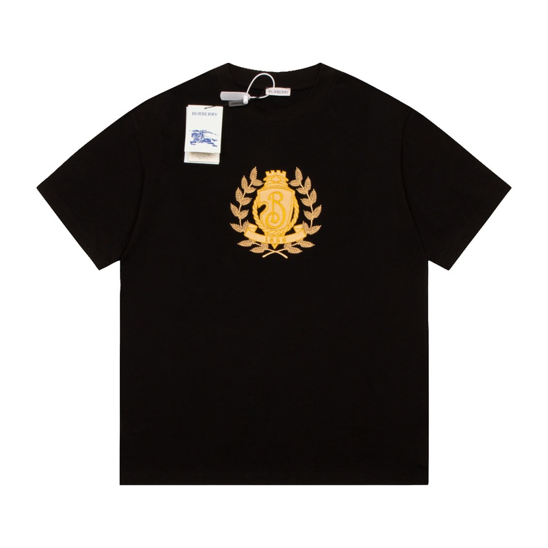 BURBERRY Golden Leaf Crest Embroidered Short-Sleeve T-Shirt XS-L