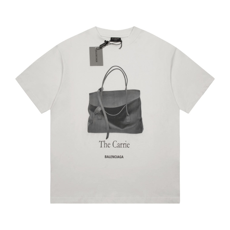 Balenciaga Tote Bag Graphic Oversized Cotton T-Shirt Unisex XSL