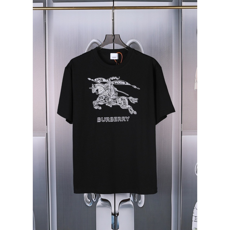 BURBERRY 2024SS Logo Embroidery Cotton T-Shirt SXL