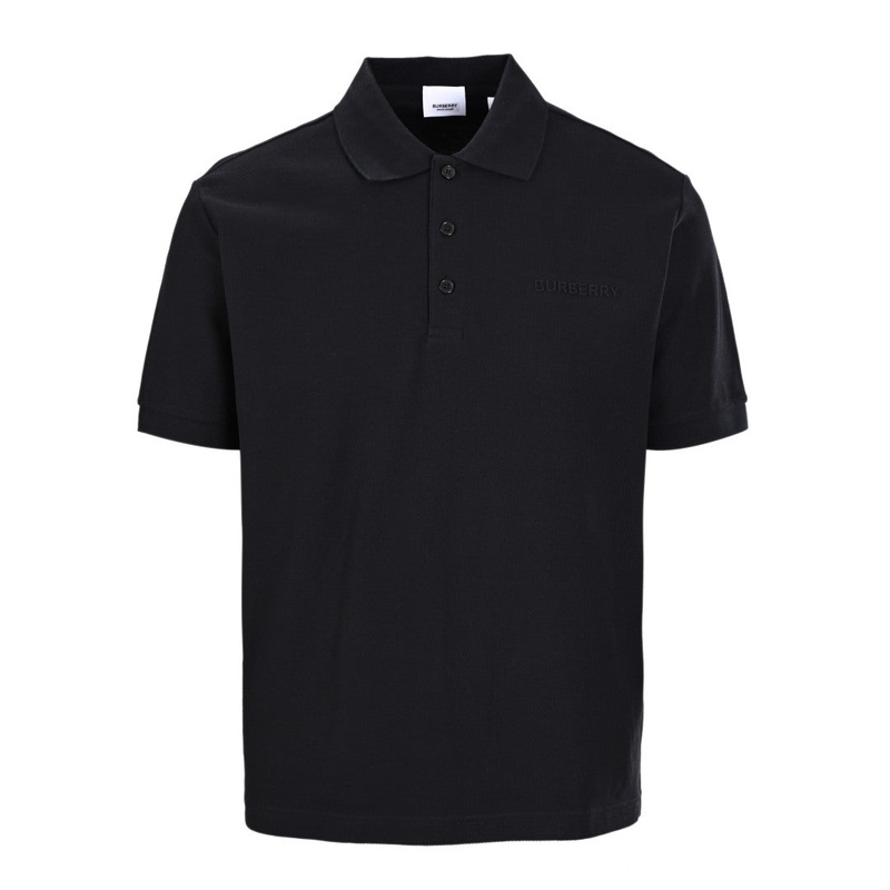 BURBERRY BBR Embossed Relief Short-Sleeve Polo Shirt