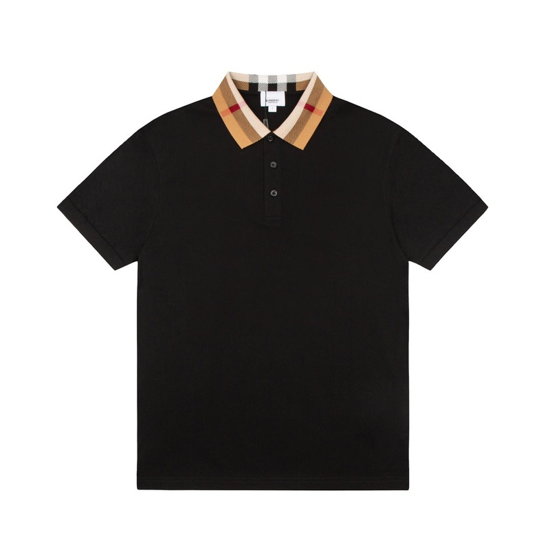 Burberry Mens Polo Shirt  Striped Collar Contrast Design, Spring/Summer Collection