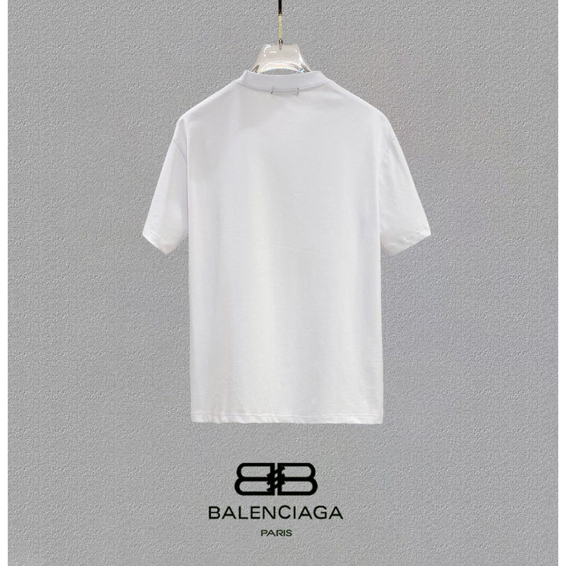 BALENCIAGA 25SS Premium Logo Print Patch Crewneck T-Shirt Unisex