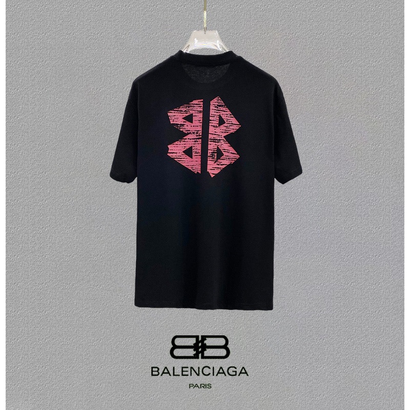 BALENCIAGA 25SS Premium Logo Print Patch Crewneck T-Shirt  Unisex | Sizes 4856