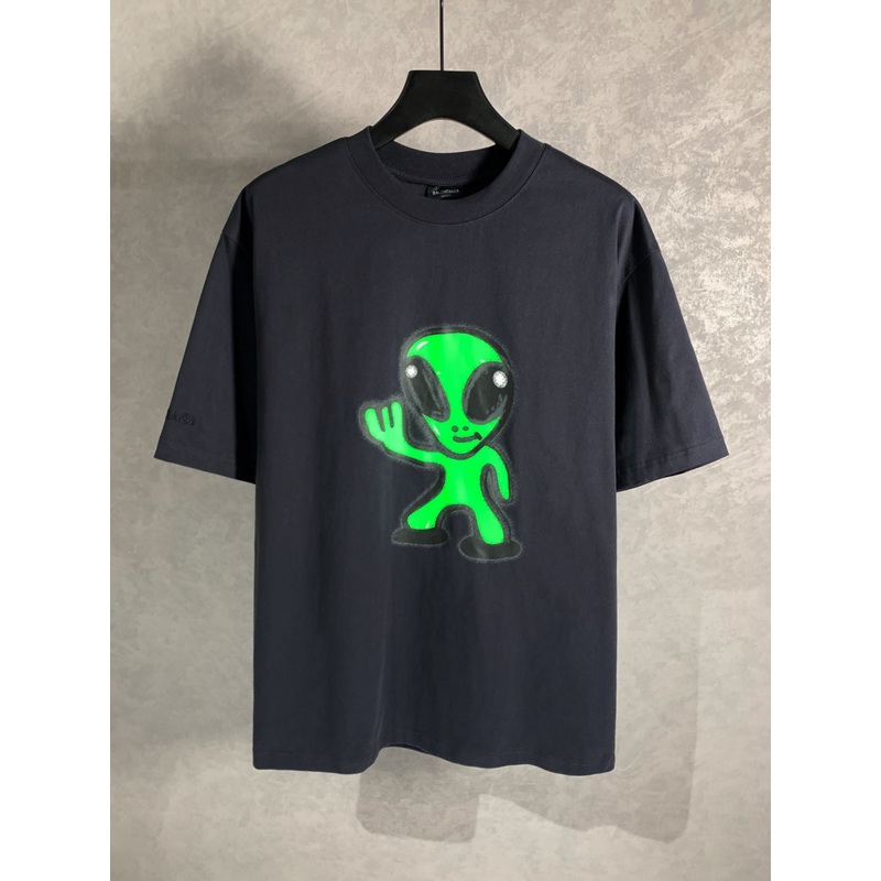 BALENCIAGA Alien Graphic Cotton T-Shirt  Unisex | Sizes XSL