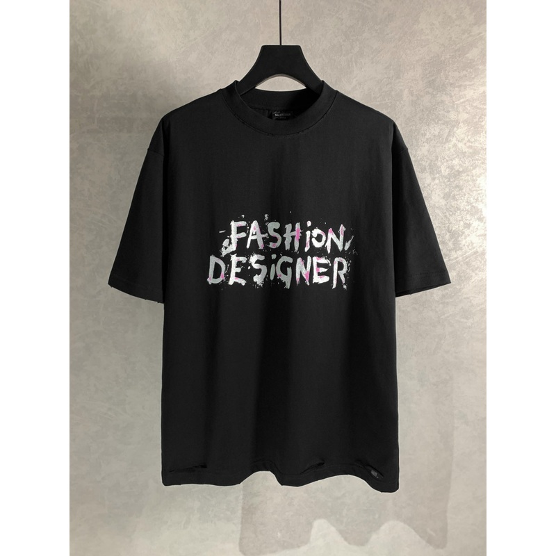 BALENCIAGA Embossed Letter Graphic T-Shirt  Unisex Relaxed Fit | Sizes XSL