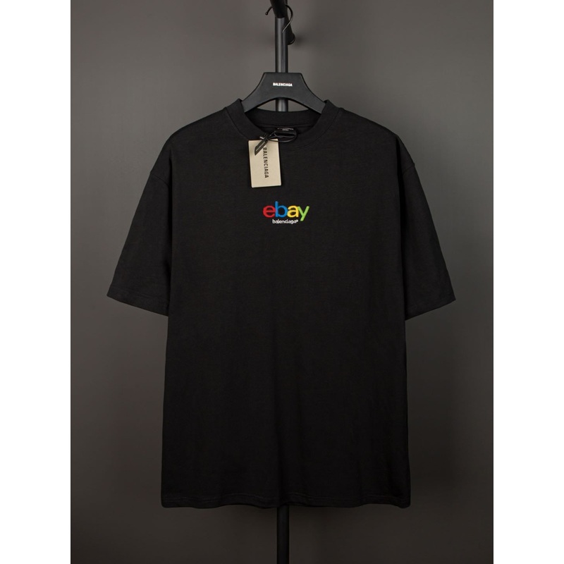 BALENCIAGA Embroidered Logo Brushed Cotton T-Shirt  Unisex | Sizes 14