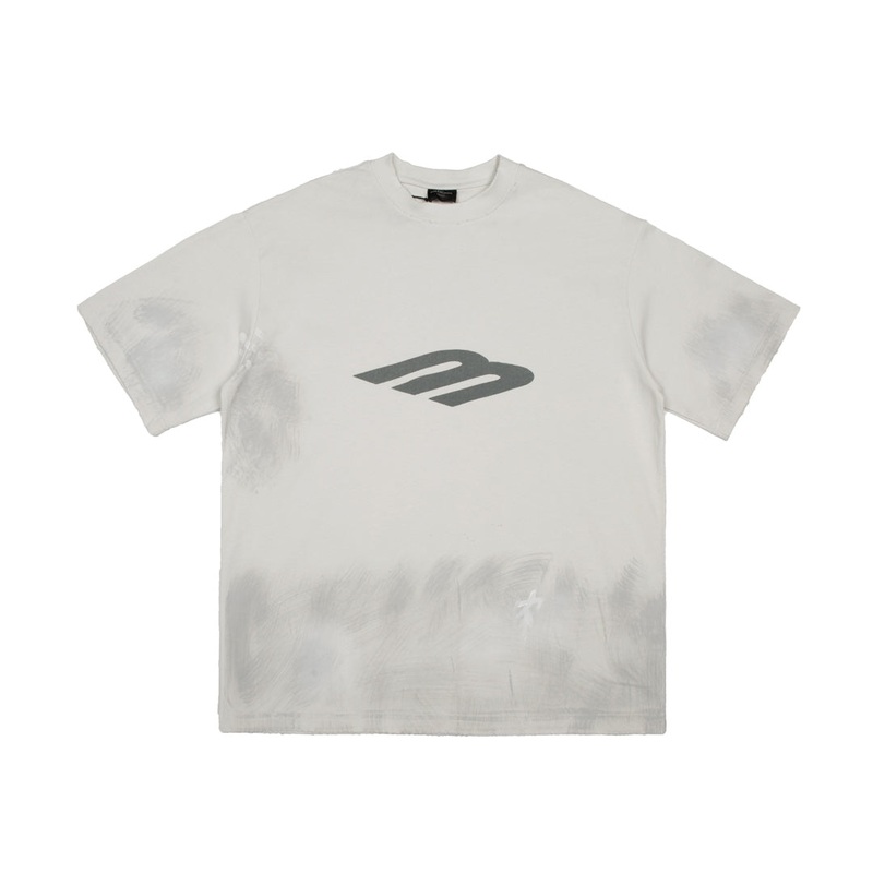 BALENCIAGA Front & Back M Graffiti Logo T-Shirt  Unisex Oversized Fit | Sizes 14
