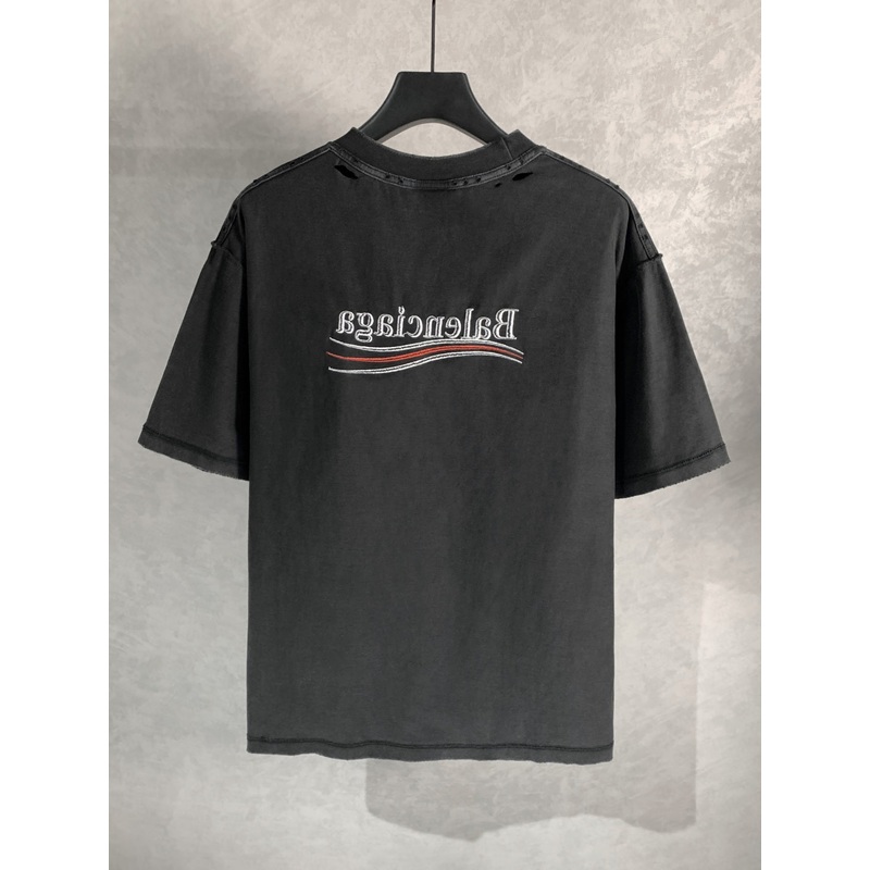 BALENCIAGA Reversible Coke Embroidered Distressed T-Shirt Unisex | Sizes XSL