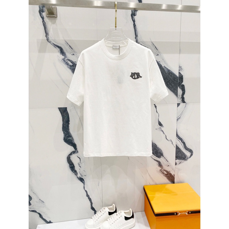 DIOR Embossed Logo Embroidery T-Shirt Black/White | Sizes SXL