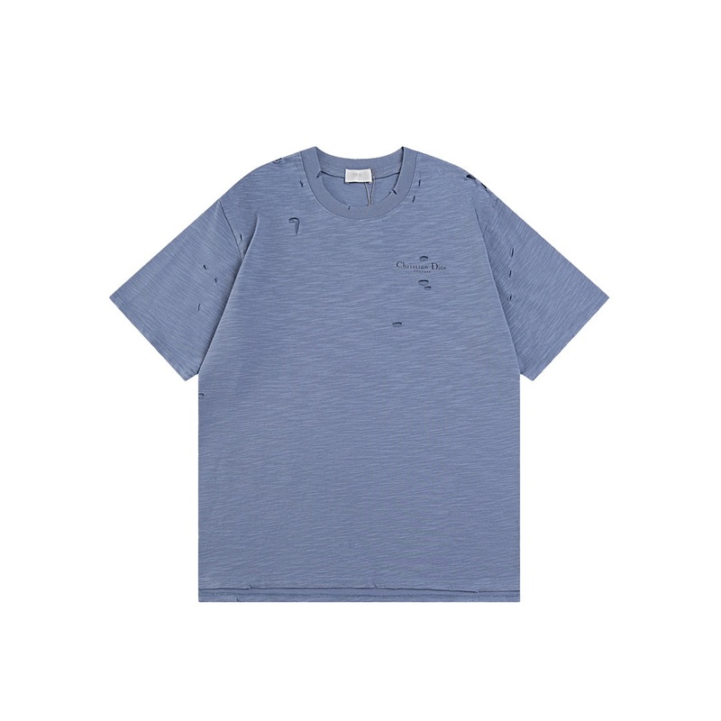DIOR SS24 Distressed Burnout Letter Print T-Shirt | Premium Slub Cotton | Sizes XSL