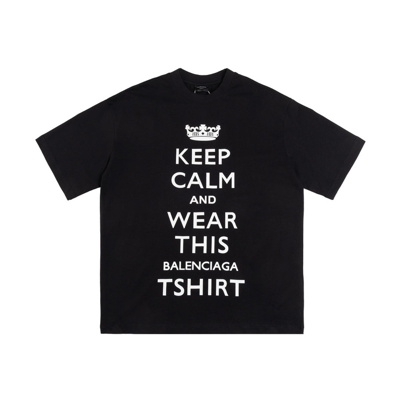 BALENCIAGA Crown Lettering Print T-Shirt Premium Heavyweight Oversized Unisex – Size 1/2/3/4