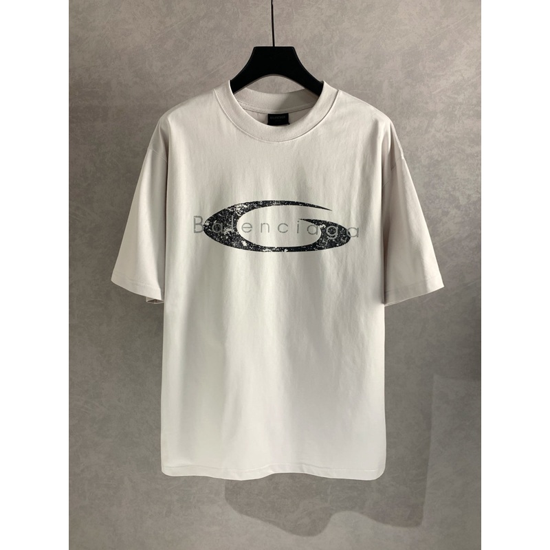 BALENCIAGA Gradient Logo Front Print T-Shirt Premium Cotton Oversized Unisex – Size XSL