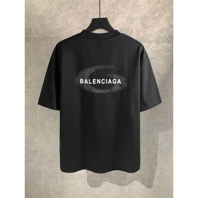 BALENCIAGA Gradient Logo Print T-Shirt Premium Cotton Oversized Unisex – Size XSL