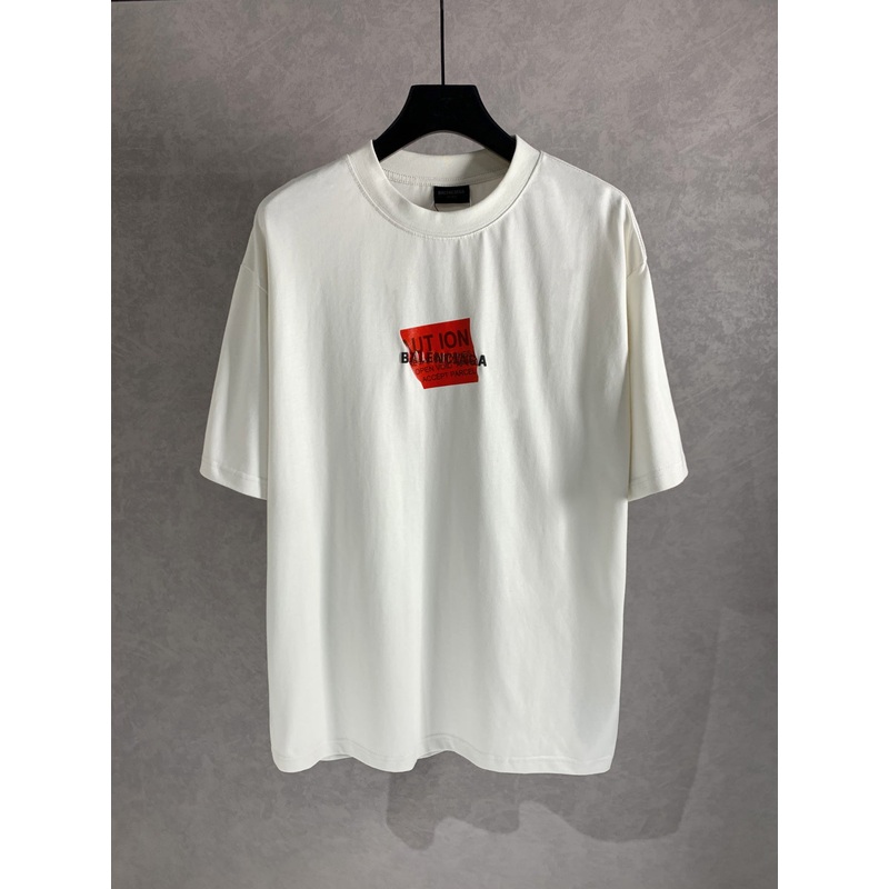 BALENCIAGA Tape Letter Embossed Logo T-Shirt Multi-Layer Print Oversized Unisex – Size XSL
