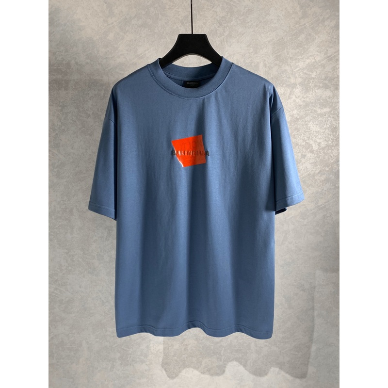 BALENCIAGA Tape Letter Embossed Print T-Shirt Multi-Layer Graphic Oversized Unisex – Size XSL