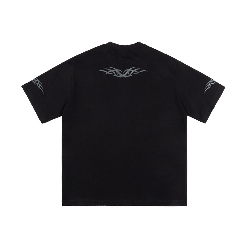 BALENCIAGA Totem Heart Lettering Print T-Shirt Premium Heavyweight Oversized Unisex – Size XS/S/M/L