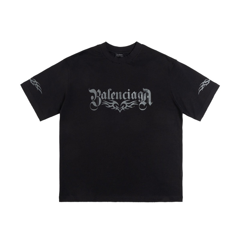 BALENCIAGA Totem Heart Lettering Print T-Shirt Premium Heavyweight Oversized Unisex – Size XS/S/M/L