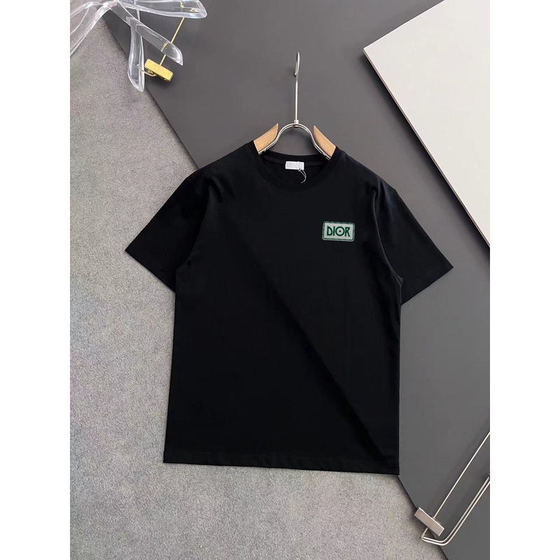 DIOR 2025 Early Spring Handcrafted Gold Logo T-Shirt | Pure Cotton 280g | SXXL | Unisex