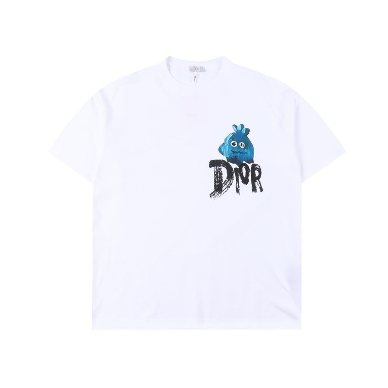 DIOR 24SS Monster Print T-Shirt | Premium Heavyweight Cotton | Sizes S2XL | Off-White, Black | Style 725120003