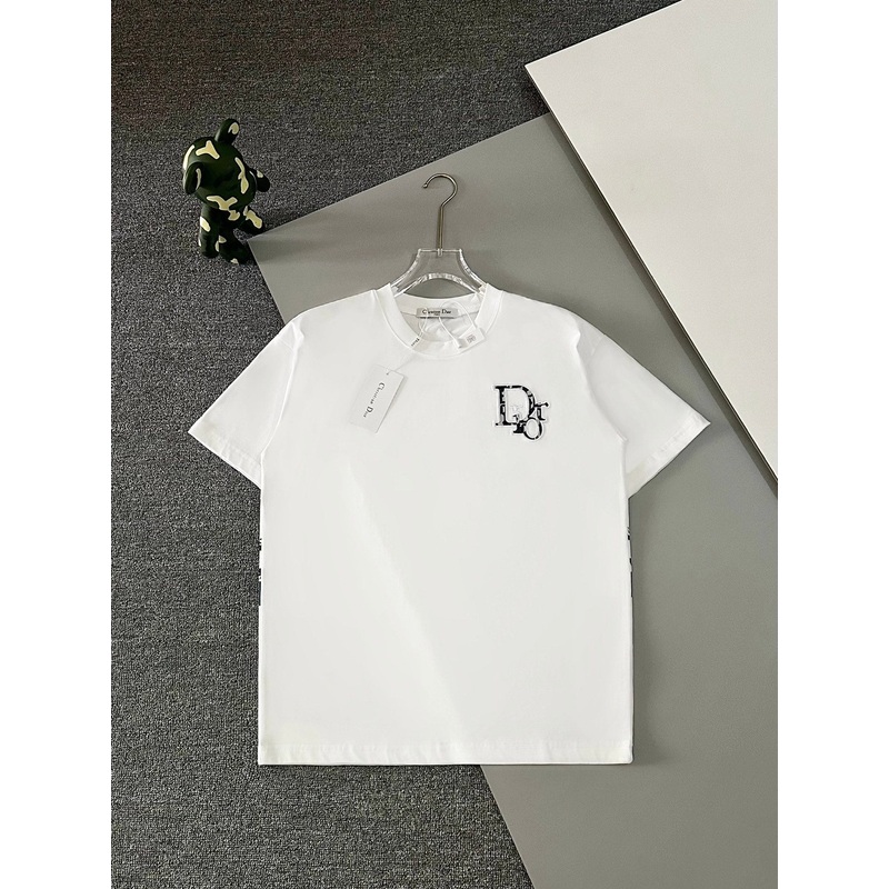 DIOR 25SS Premium Replica T-Shirt | Appliqu & Embossed Logo Design | Heavyweight Cotton | Black & White | Sizes SXL