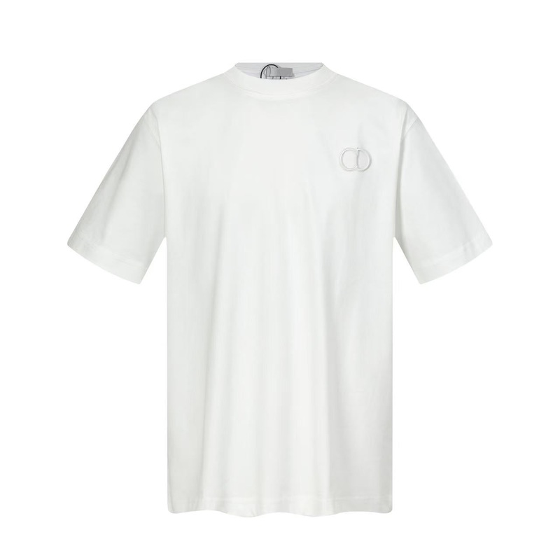 DIOR 3D Embroidered Logo T-Shirt  Premium 280g Combed Cotton, Unisex (SXL)