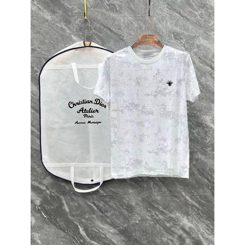 DIOR Tencel-Cotton Jacquard T-Shirt  Luxury Silk-Touch Fabric, Unisex Couple Edition (M3XL)