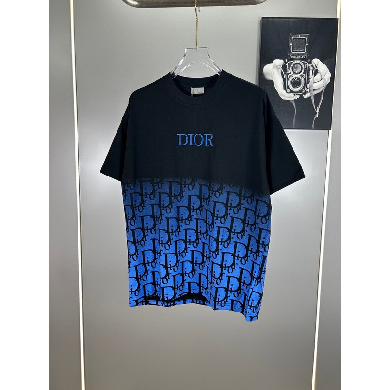 Christian Dior 25SS Early Spring Color-Block Embroidered Logo T-Shirt | XSL