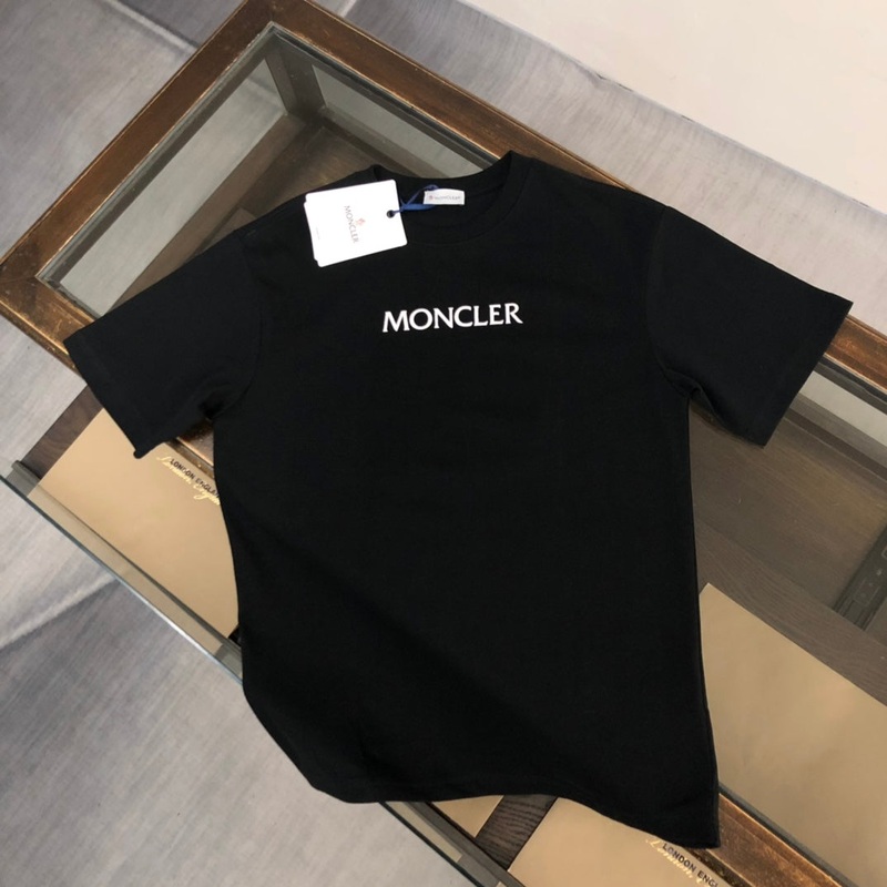 MONCLER New Arrival Logo Flocked Cotton T-Shirt Premium Oversized Unisex – Size SXL