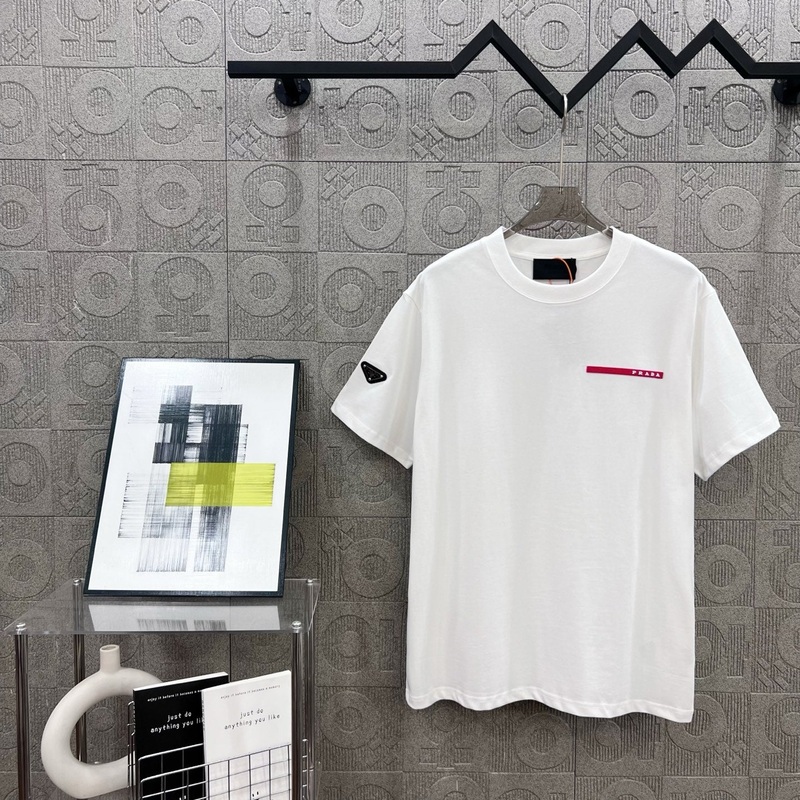 PRADA Retro-Inspired Triangle Logo T-Shirt