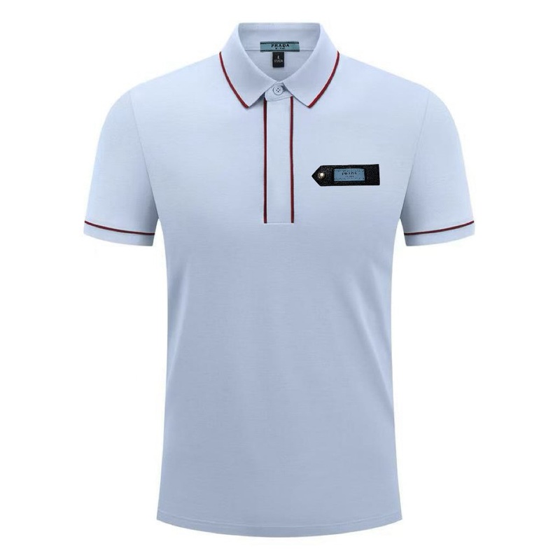 PRADA Summer Collection Silk-Cotton Polo Shirt