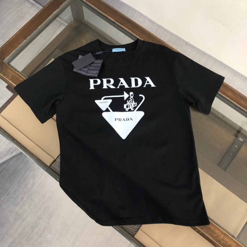 PRADA Travel-Inspired Triangle Logo T-Shirt | Limited Edition SS Collection | Sizes SXL