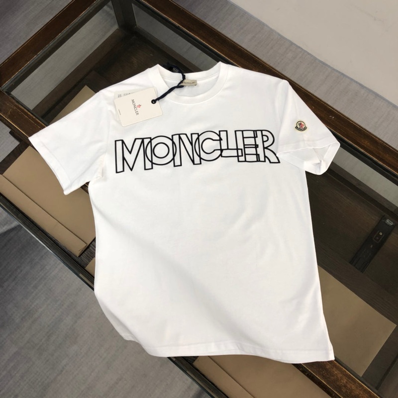 MONCLER Classic Logo Print T-Shirt  Premium Cotton  Sizes SXL
