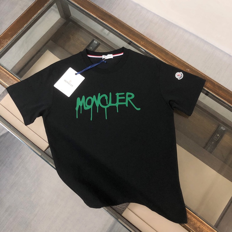 MONCLER Couples Cotton T-Shirt  3D Logo Silicone Print  Sizes M3XL