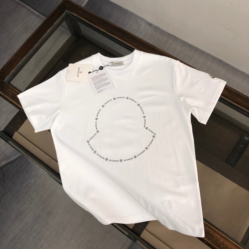 MONCLER Premium Cotton T-Shirt  Logo Print Design  Oversized Fit  Sizes SXL