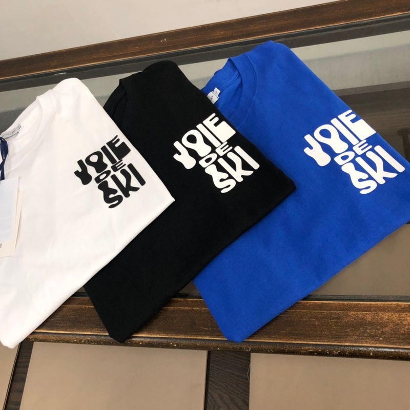 MONCLER Pure Cotton T-Shirt 260g Custom Fabric Embossed Logo Print Sizes SXL