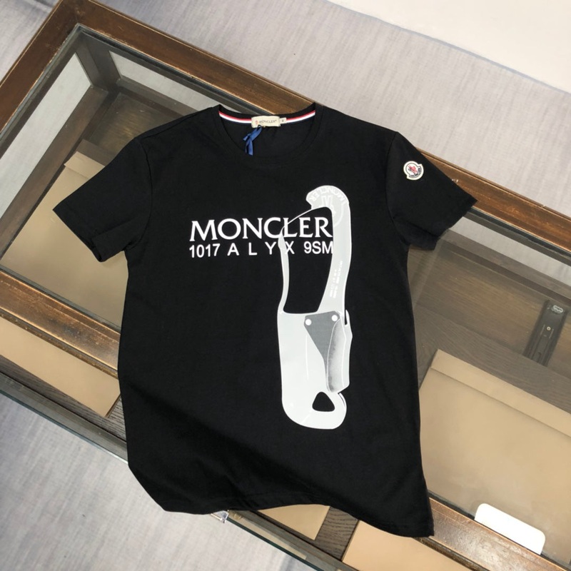MONCLER Spring New Silky Cotton T-Shirt  Logo Print & Sleeve Patch  Slim Fit  Sizes M3XL