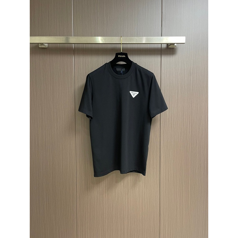 PRADA Triangle Logo Chest T-Shirt  Black/White  Sizes SXXL