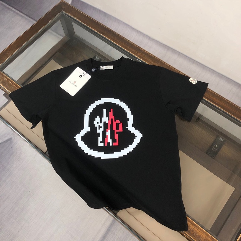 MONCLER 2025 New Couple Logo Print Graphic Crewneck T-Shirt SXL