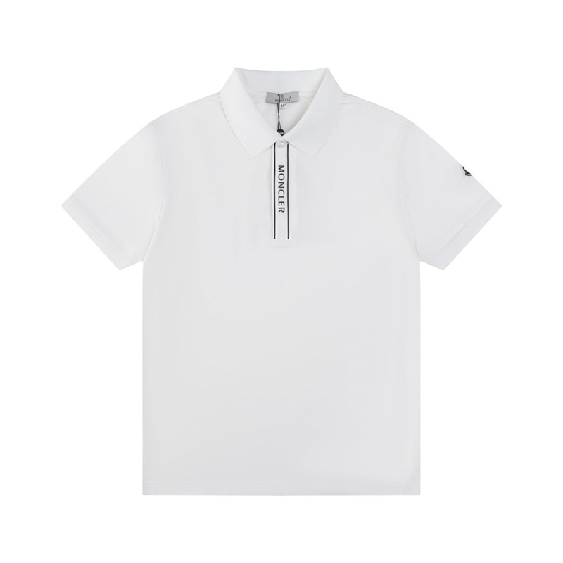 MONCLER Polo Shirt  Retro Contrast Collar  White  Sizes M3XL
