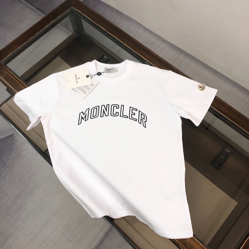 MONCLER T-Shirt  2025 Couples Collection Logo Print  Black/White  Sizes SXL