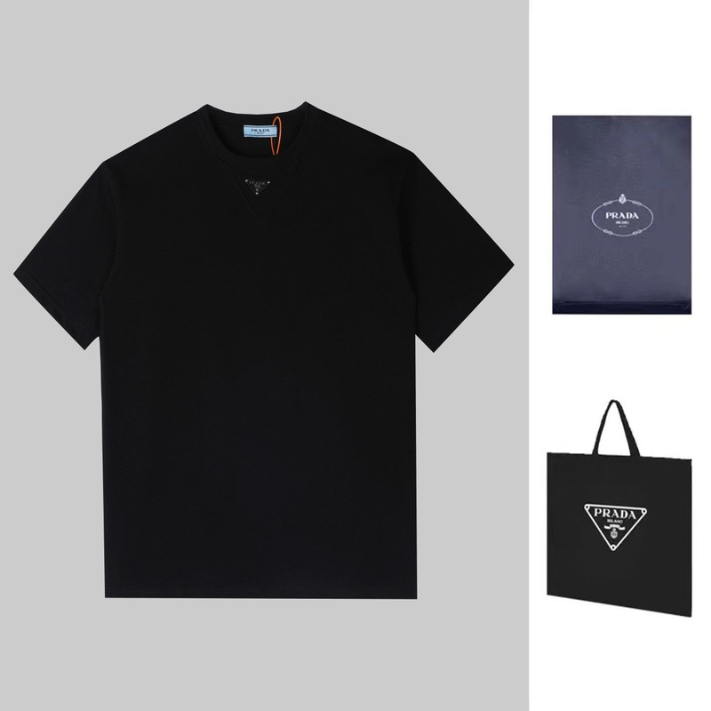 PRADA 2024 SS Triangle Logo T-Shirt | SXL