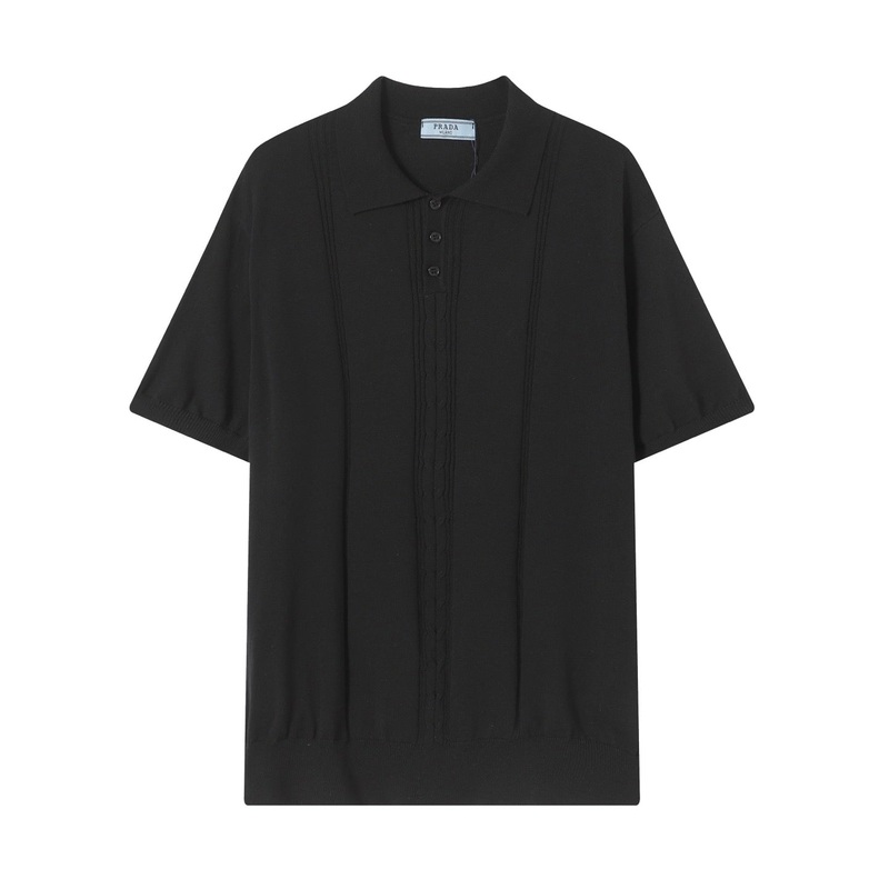 PRADA Knitted Crewneck Cotton T-Shirt | XSL