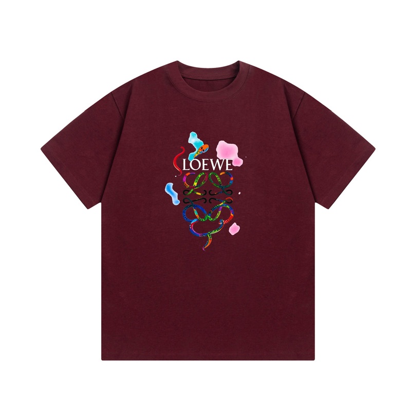 LOEWE Snake Year Limited Edition Retro Logo T-Shirt | Unisex | Anchora Red | XSL