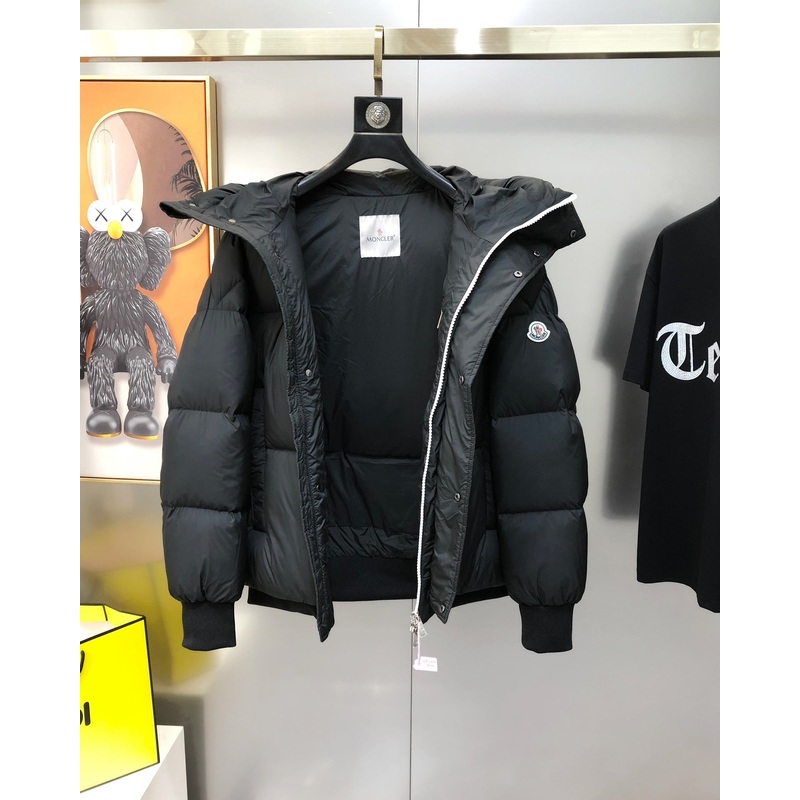 MONCLER Mens Hooded Down Jacket | Fall/Winter 2024 Collection | Size 15 (M3XL) | Black