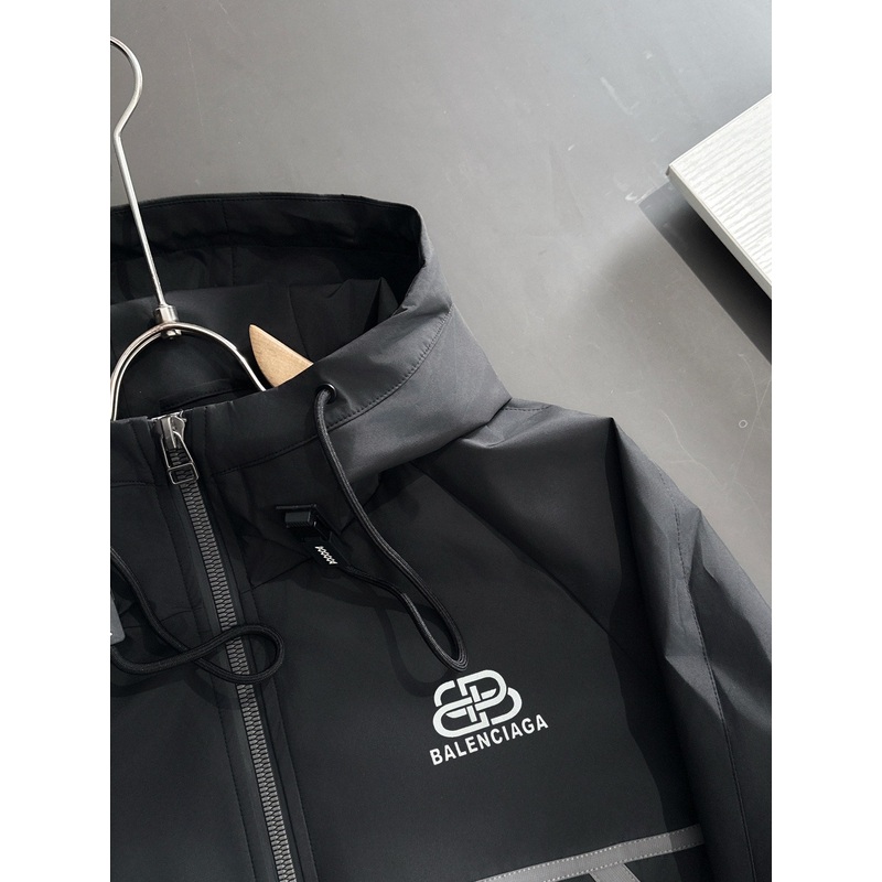 Balenciaga 2024 FW Hooded Nylon Windbreaker Jacket