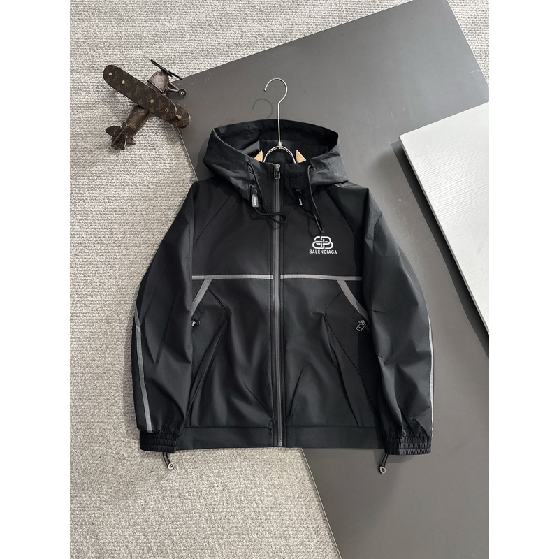 Balenciaga 2024 FW Hooded Nylon Windbreaker Jacket
