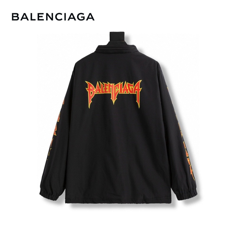 Balenciaga 24FW Metallic Paisley Flame Windbreaker Jacket | Hidden Hood