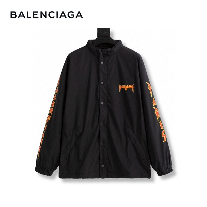 Balenciaga 24FW Metallic Paisley Flame Windbreaker Jacket | Hidden Hood